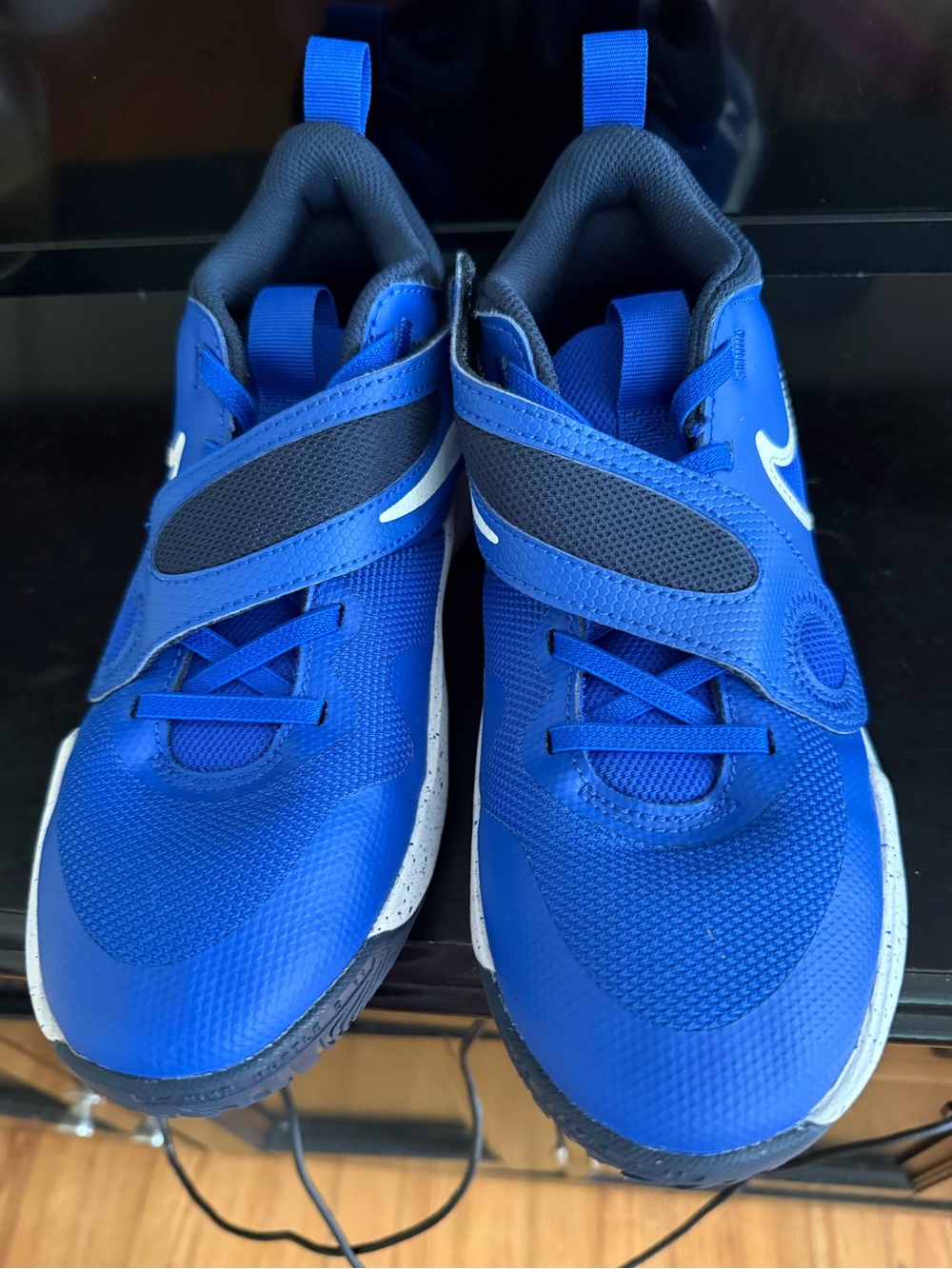 Nike Kids Royal Blue and Black Hook-and-Loop Sneakers